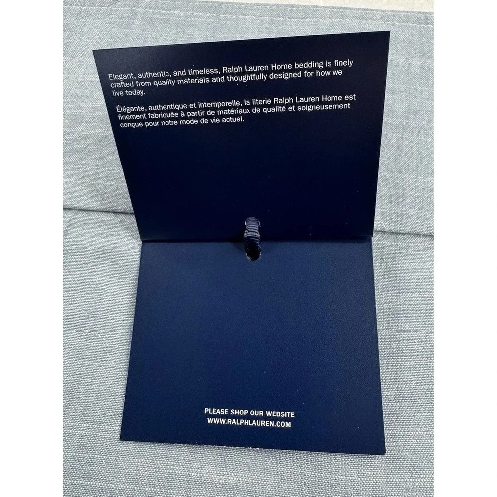 New Ralph Lauren WORKSHIRT CHAMBRAY Blue‎ Flat Sheet - Queen $215